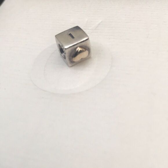 Pandora I Love You Charm Sterling Silver 14K Gold - Picture 1 of 2